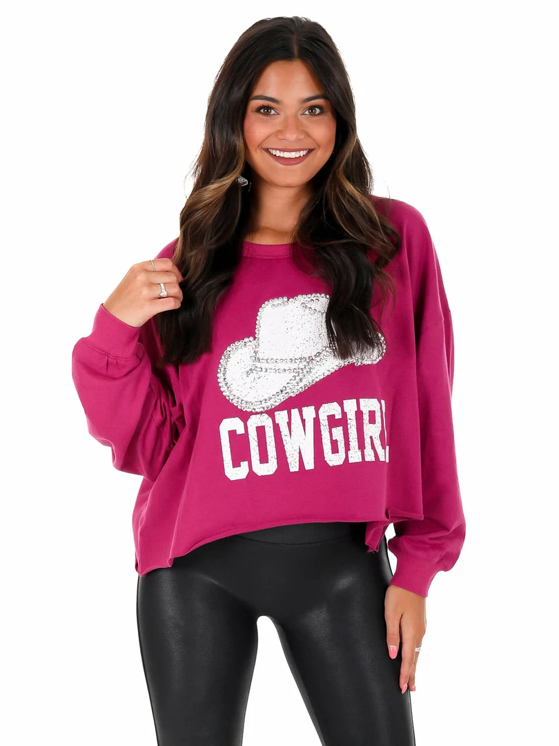 Flash Sale ๐ Peach Love California Rhinestone Cowgirl Sweatshirt Tops ๐ 1 Peach Love California Rhinestone Cowgirl Sweatshirt Tops