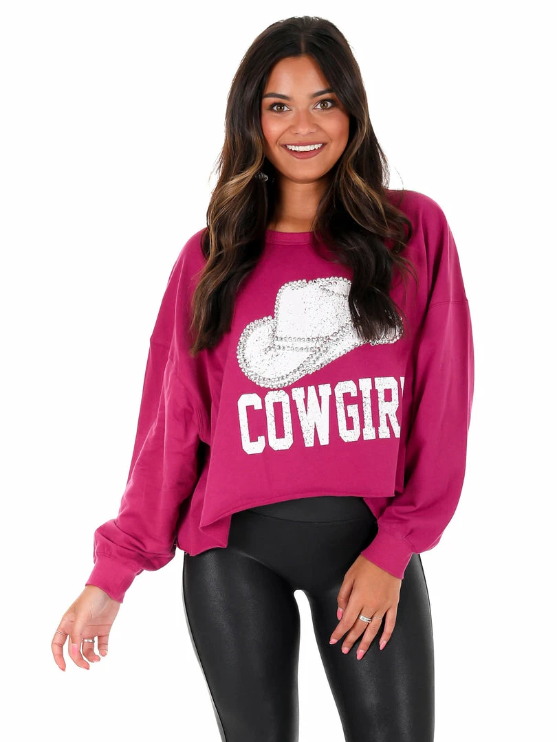 Flash Sale ๐ Peach Love California Rhinestone Cowgirl Sweatshirt Tops ๐ 3 Peach Love California Rhinestone Cowgirl Sweatshirt Tops
