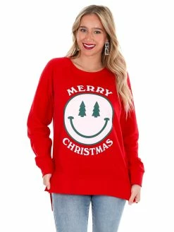 Pressbox Merry Christmas Smiley Pullover Sale