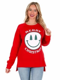 Pressbox Merry Christmas Smiley Pullover Sale