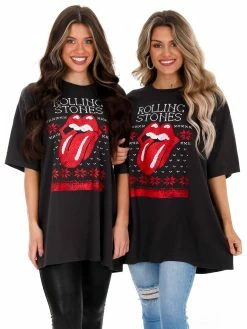 Apparel Sale Rolling Stones Norway Sweater Oversized Distressed Tee