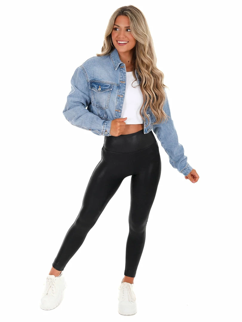 Cheapest 😍 Love Tree Apparel Chenille TENN Elastic Cropped Denim Jacket 🔥 2 Love Tree Apparel Chenille TENN Elastic Cropped Denim Jacket