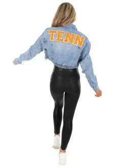 Cheapest 😍 Love Tree Apparel Chenille TENN Elastic Cropped Denim Jacket 🔥 16 Love Tree Apparel Chenille TENN Elastic Cropped Denim Jacket