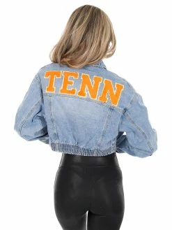 Cheapest 😍 Love Tree Apparel Chenille TENN Elastic Cropped Denim Jacket 🔥 15 Love Tree Apparel Chenille TENN Elastic Cropped Denim Jacket