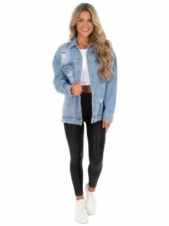 Josie's Boutique Apparel TENN Chenille Denim Jacket