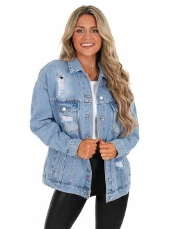 Josie's Boutique Apparel TENN Chenille Denim Jacket