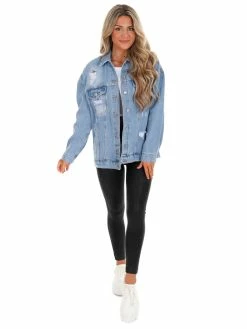 Josie's Boutique Apparel TENN Chenille Denim Jacket