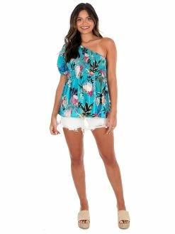 Jodifl Easy To Love Floral One Shoulder Top Sale