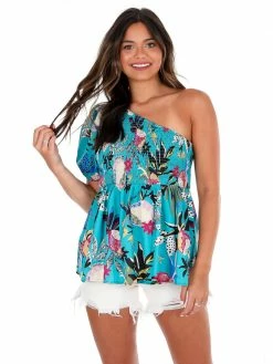 Jodifl Easy To Love Floral One Shoulder Top Sale