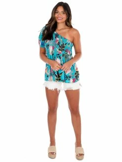 Jodifl Easy To Love Floral One Shoulder Top Sale