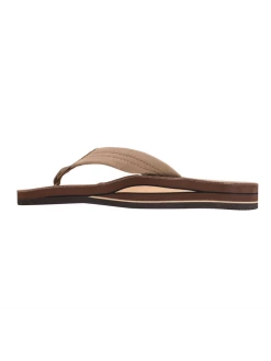 Footwear Rainbows Double Arch Support Leather Sandal - Dark Brown