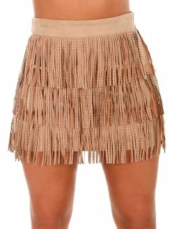 Blue B My Own Way Studded Fringe Mini Skirt