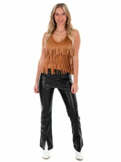 Blue B Gotta Find You Suede Fringe Cami Tank