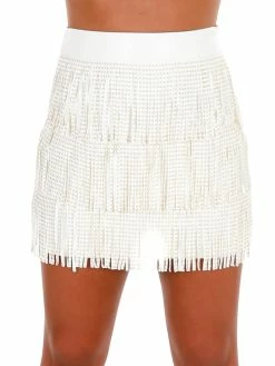 Blue B I Feel Like A Woman Fringe Tiered Mini Skirt