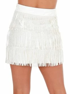 Blue B I Feel Like A Woman Fringe Tiered Mini Skirt