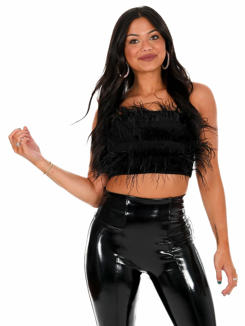 Best deal ๐ Blue B Girly Girl Fur Cami Crop Top Tops ๐ 1 Blue B Girly Girl Fur Cami Crop Top Tops