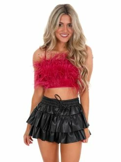 Best deal ๐ Blue B Girly Girl Fur Cami Crop Top Tops ๐ 33 Blue B Girly Girl Fur Cami Crop Top Tops