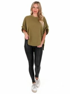 Blue B Right Now Studded Top Tops