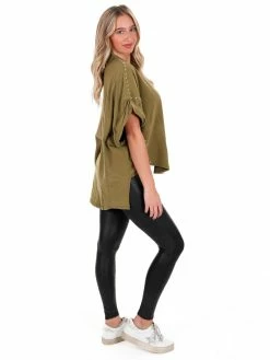 Blue B Right Now Studded Top Tops