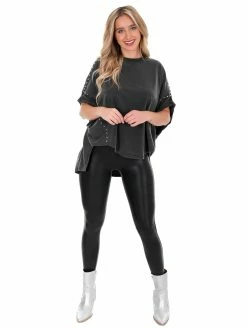 Blue B Right Now Studded Top Tops