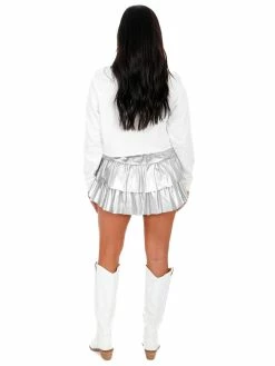 Blue B Tops Howdy Studded Fringe Graphic Sweatshirt