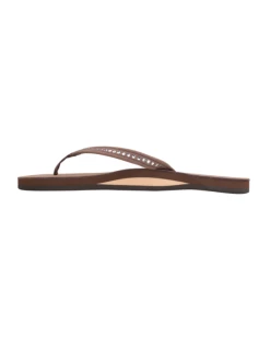 Footwear Crystal Collection Leather Sandal - Expresso