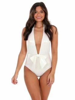 Beach Joy Bikini Island Hangout Metallic One Piece Swimsuit Sale