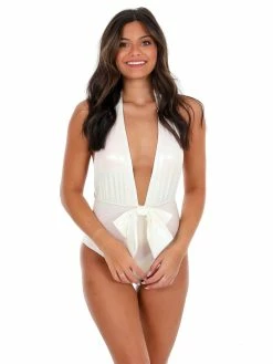 Beach Joy Bikini Island Hangout Metallic One Piece Swimsuit Sale