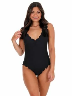 Beach Joy Bikini Heaven On Earth Black One Piece Swimsuit Sale