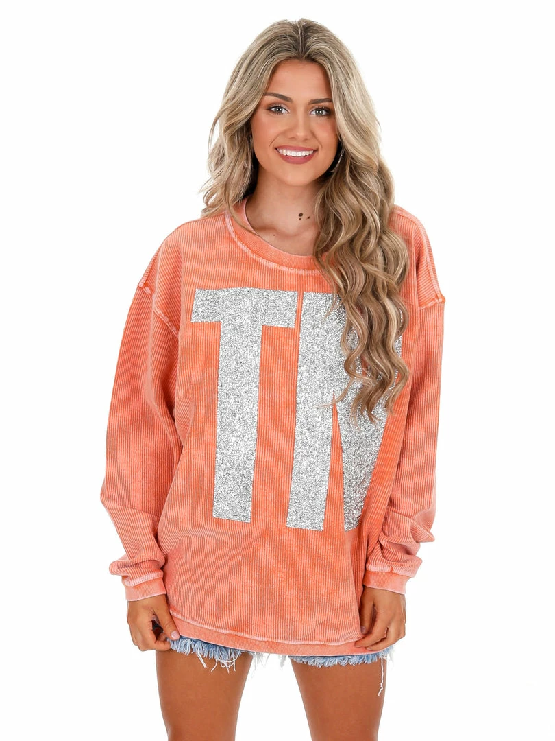 Flash Sale 🔥 Josie's Boutique Oversized Silver Glitter TN Corded Pullover 🎉 3 Josie's Boutique Oversized Silver Glitter TN Corded Pullover