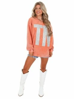 Flash Sale 🔥 Josie's Boutique Oversized Silver Glitter TN Corded Pullover 🎉 11 Josie's Boutique Oversized Silver Glitter TN Corded Pullover