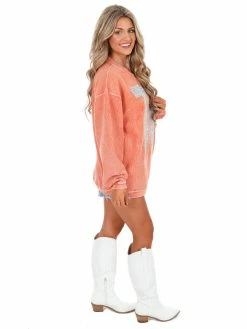 Flash Sale 🔥 Josie's Boutique Oversized Silver Glitter TN Corded Pullover 🎉 14 Josie's Boutique Oversized Silver Glitter TN Corded Pullover