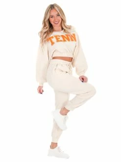 Zenana Apparel TENN Cream Two Piece Set