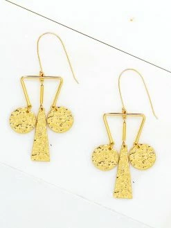 Jewelry Hammered Statement Earrings
