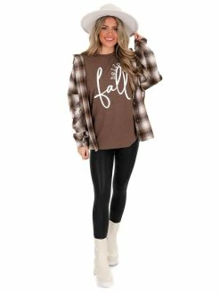 Kissed Apparel Hello Fall Graphic Tee Holiday Tees