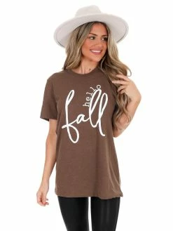 Kissed Apparel Hello Fall Graphic Tee Holiday Tees