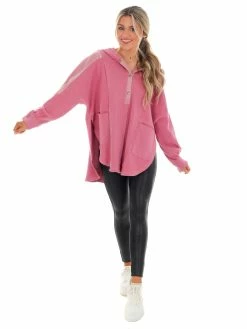 Outlet 😍 Aemi+CO Whole Heart Henley Pullover New Arrivals 👍 37 Aemi+CO Whole Heart Henley Pullover New Arrivals