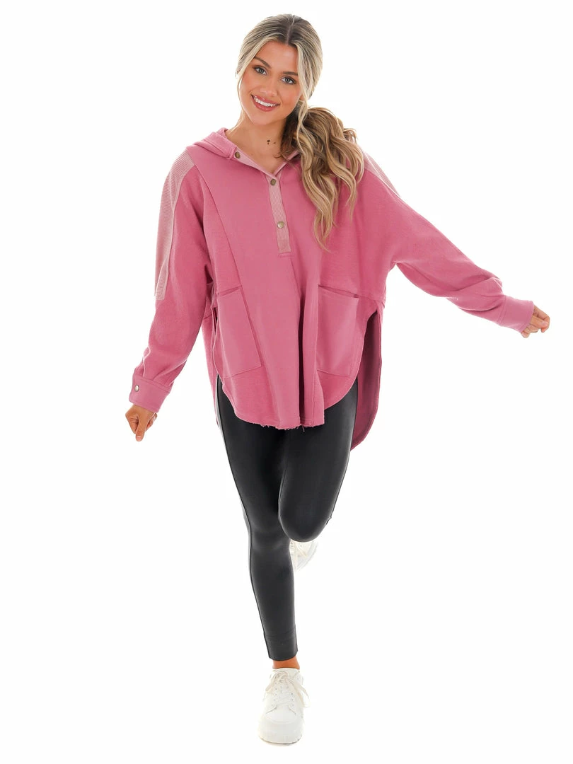 Outlet 😍 Aemi+CO Whole Heart Henley Pullover New Arrivals 👍 2 Aemi+CO Whole Heart Henley Pullover New Arrivals