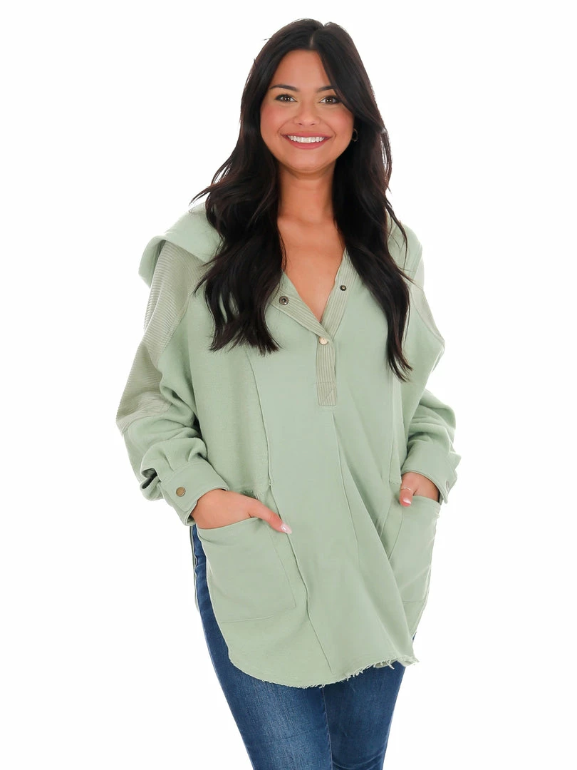 Outlet 😍 Aemi+CO Whole Heart Henley Pullover New Arrivals 👍 19 Aemi+CO Whole Heart Henley Pullover New Arrivals