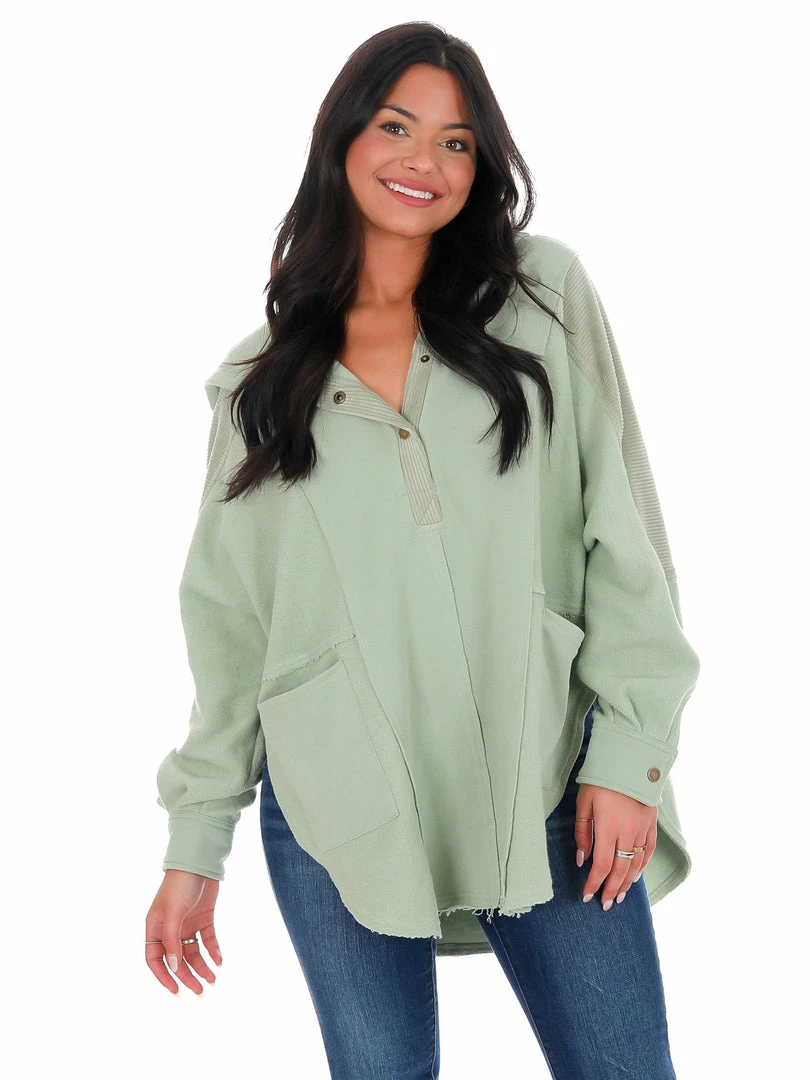 Outlet 😍 Aemi+CO Whole Heart Henley Pullover New Arrivals 👍 21 Aemi+CO Whole Heart Henley Pullover New Arrivals