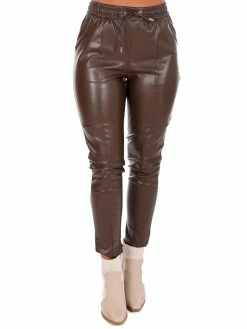 Best deal ✨ Love Tree Through The World Dark Brown Leather Pants 😉 6 Love Tree Through The World Dark Brown Leather Pants