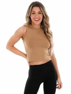 Dynamic Hard To See Cropped Muscle Tank Tops