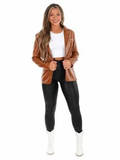 Love Tree Tops You Got Me Leather Blazer