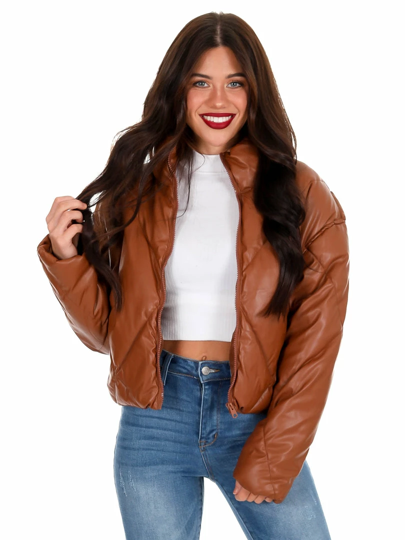 Best reviews of 👏 Love Tree Unforgettable Faux Leather Puffer Jacket December Steal Sale 👍 5 Love Tree Unforgettable Faux Leather Puffer Jacket December Steal Sale