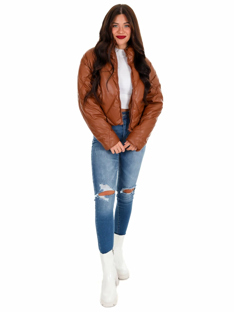 Best reviews of 👏 Love Tree Unforgettable Faux Leather Puffer Jacket December Steal Sale 👍 8 Love Tree Unforgettable Faux Leather Puffer Jacket December Steal Sale