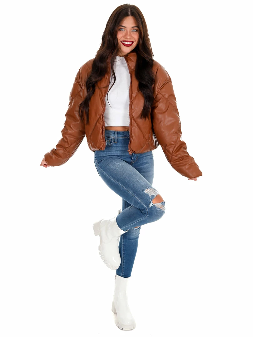 Best reviews of 👏 Love Tree Unforgettable Faux Leather Puffer Jacket December Steal Sale 👍 2 Love Tree Unforgettable Faux Leather Puffer Jacket December Steal Sale