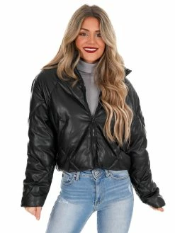 Best reviews of 👏 Love Tree Unforgettable Faux Leather Puffer Jacket December Steal Sale 👍 64 Love Tree Unforgettable Faux Leather Puffer Jacket December Steal Sale