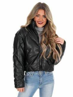 Best reviews of 👏 Love Tree Unforgettable Faux Leather Puffer Jacket December Steal Sale 👍 66 Love Tree Unforgettable Faux Leather Puffer Jacket December Steal Sale