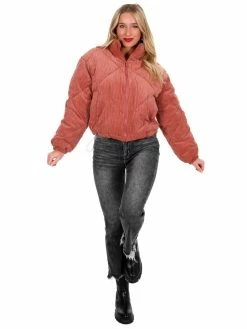 Love Tree Sale Quilted Corduroy Puffer Jacket December Steal