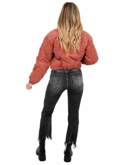 Love Tree Sale Quilted Corduroy Puffer Jacket December Steal